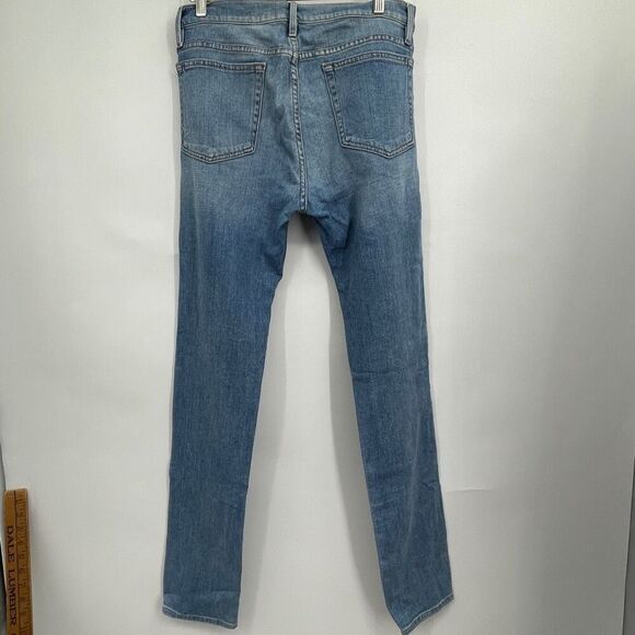 Frame Barkley Cotton Stretch L’ Homme Skinny Distressed Denim Jeans Size 32 - Picture 4 of 9